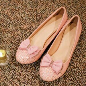 Pink Bow Shoes | Wedding Shoes